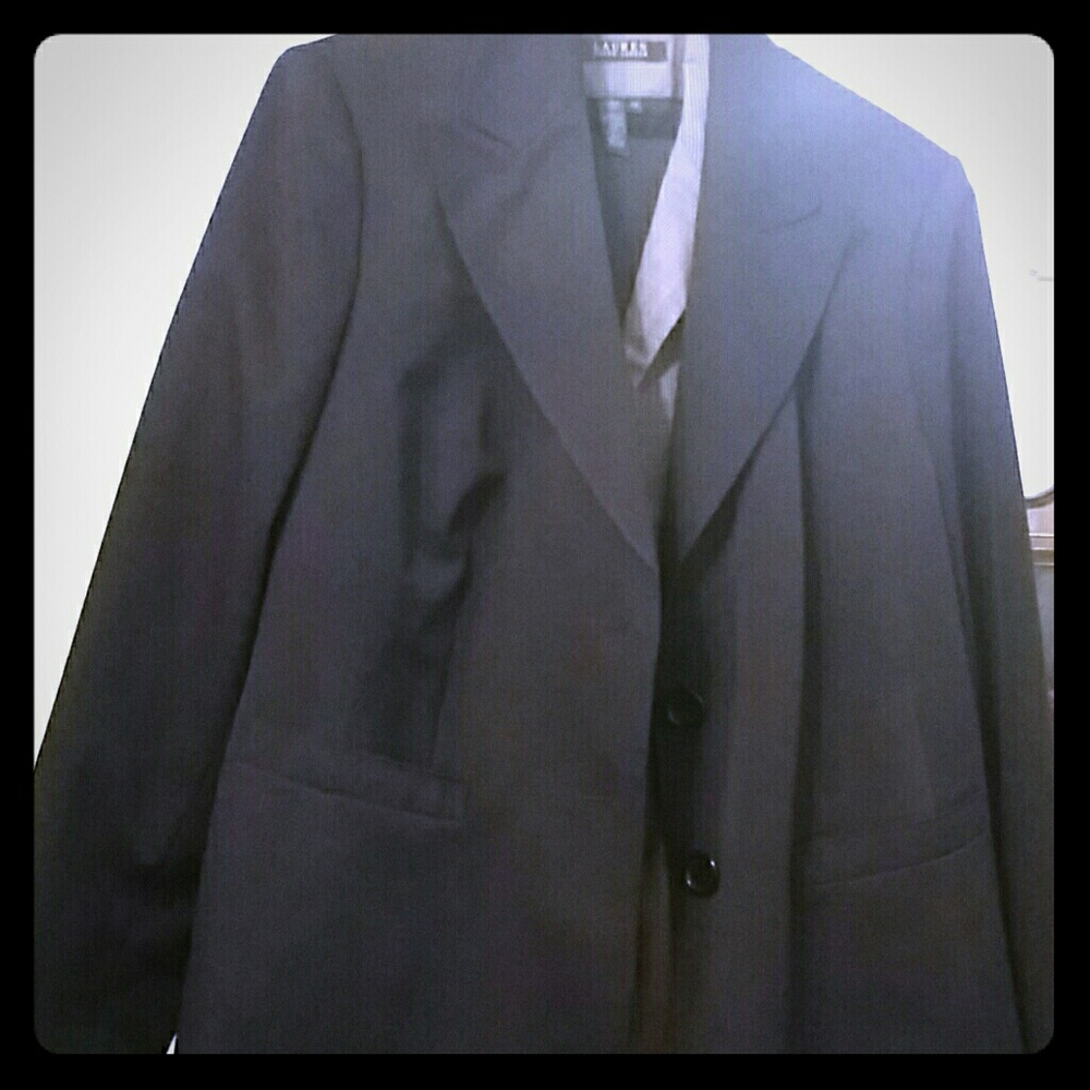LeSuit size 14w brown suit w Ralph Lauren vest